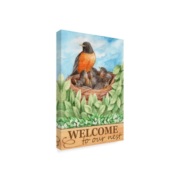 Melinda Hipsher 'Robin Welcome' Canvas Art,30x47